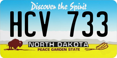 ND license plate HCV733