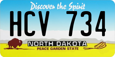 ND license plate HCV734