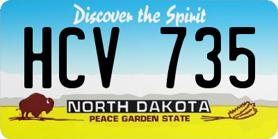 ND license plate HCV735
