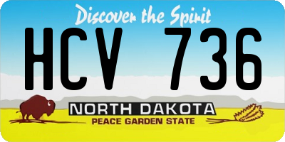 ND license plate HCV736