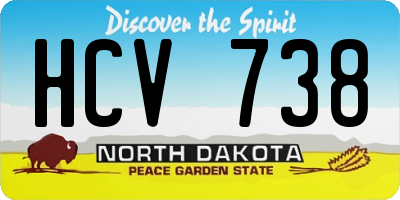 ND license plate HCV738