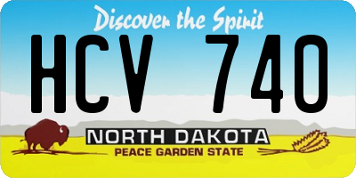 ND license plate HCV740