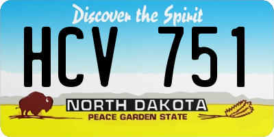 ND license plate HCV751