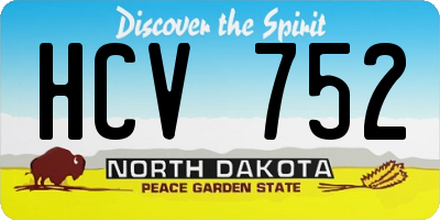 ND license plate HCV752