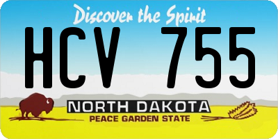 ND license plate HCV755