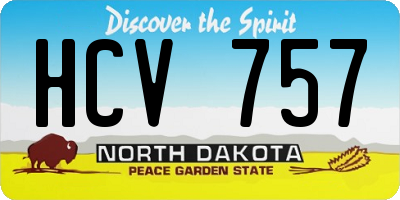 ND license plate HCV757