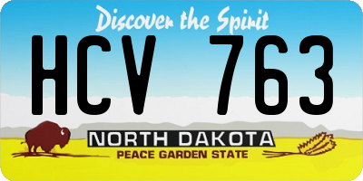 ND license plate HCV763