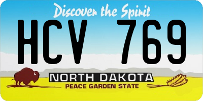 ND license plate HCV769
