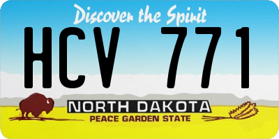 ND license plate HCV771