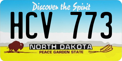 ND license plate HCV773
