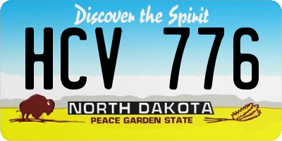 ND license plate HCV776