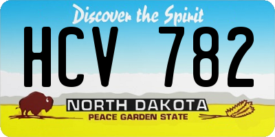 ND license plate HCV782