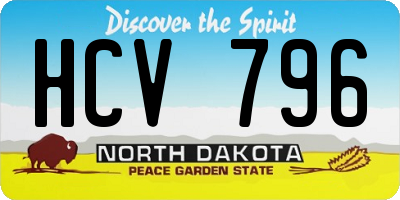 ND license plate HCV796