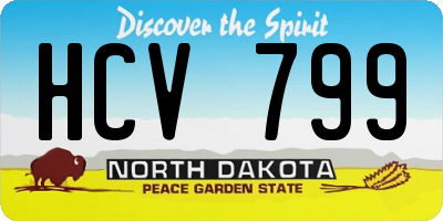 ND license plate HCV799