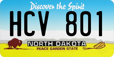 ND license plate HCV801