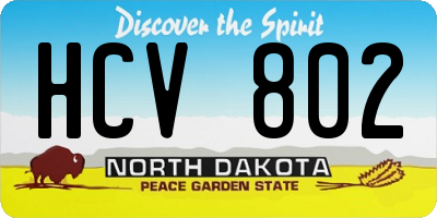 ND license plate HCV802
