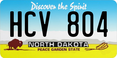 ND license plate HCV804