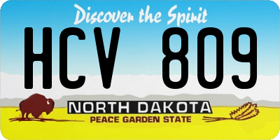 ND license plate HCV809