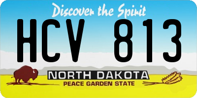 ND license plate HCV813