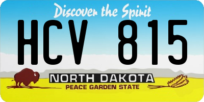 ND license plate HCV815