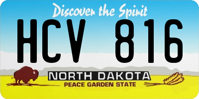 ND license plate HCV816