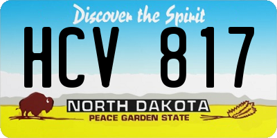ND license plate HCV817