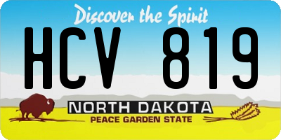 ND license plate HCV819