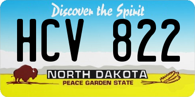 ND license plate HCV822