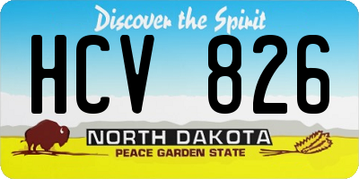 ND license plate HCV826