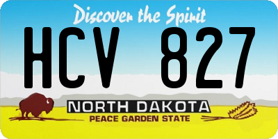ND license plate HCV827