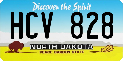 ND license plate HCV828