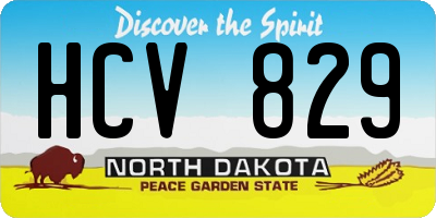 ND license plate HCV829