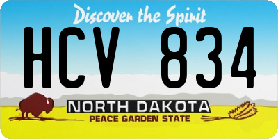 ND license plate HCV834