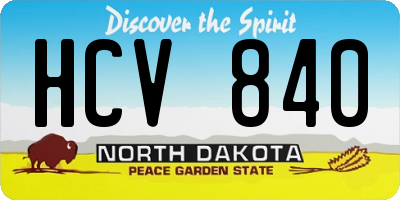 ND license plate HCV840