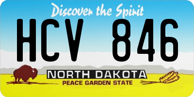ND license plate HCV846