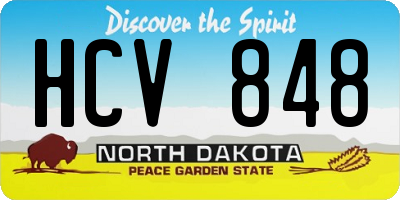 ND license plate HCV848