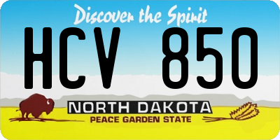 ND license plate HCV850