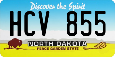 ND license plate HCV855