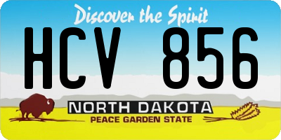 ND license plate HCV856