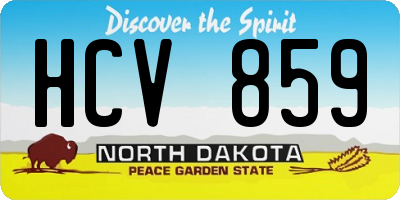 ND license plate HCV859