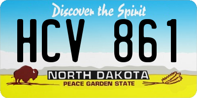 ND license plate HCV861