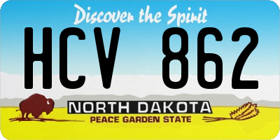 ND license plate HCV862