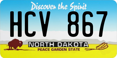 ND license plate HCV867