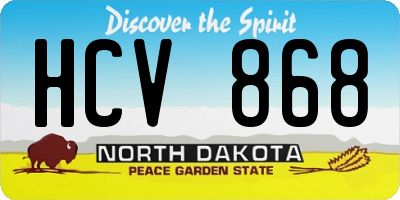 ND license plate HCV868