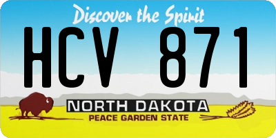 ND license plate HCV871