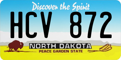 ND license plate HCV872