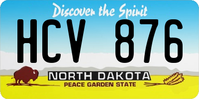 ND license plate HCV876