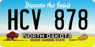 ND license plate HCV878