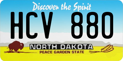ND license plate HCV880