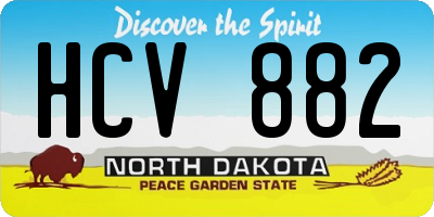 ND license plate HCV882